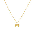Dainty Bow Pendant Necklace-soristyle